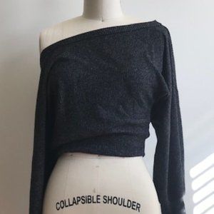 Fashion Nova Weekend Comfort Off Shoulder Top Small Black